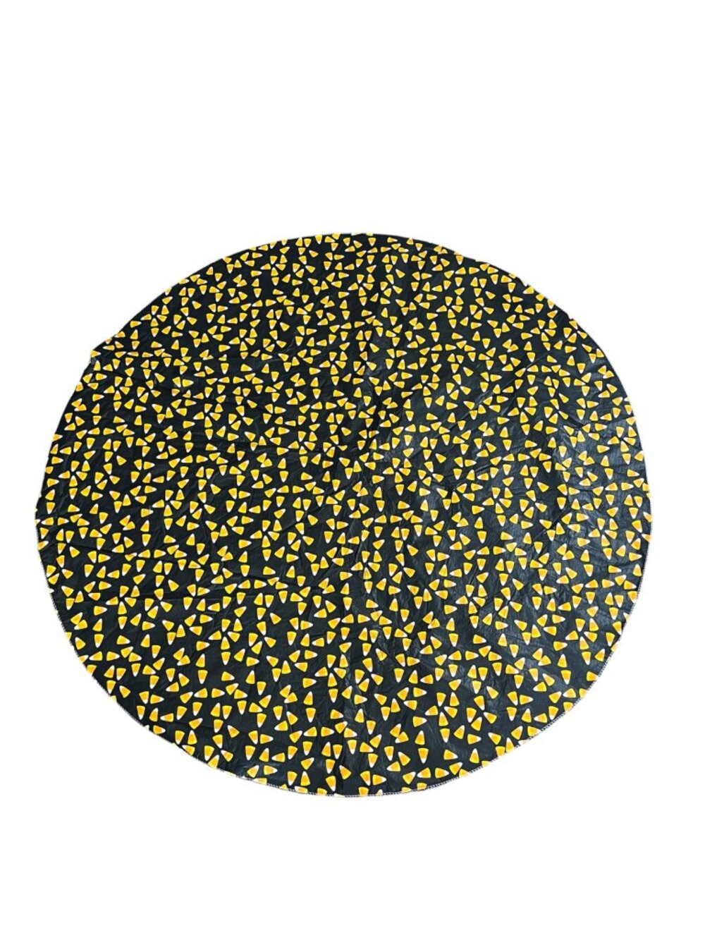 Halloween Candy Corn  Seasonal Plastic Coated Round Tablecloth 60"